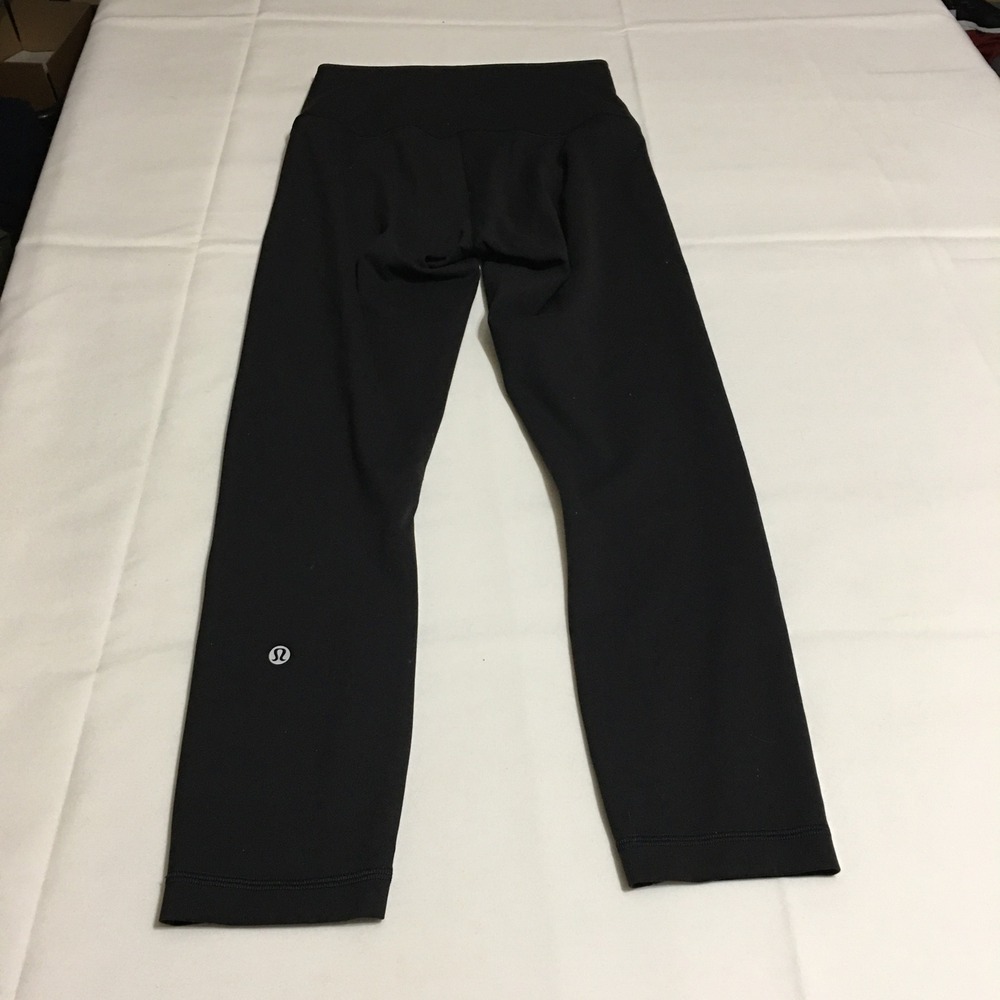 Lululemon Wunder Train Contour Fit High-Rise Crop 23" Womens Leggings Sz 6 Black